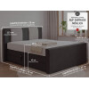Boxspringbett elektrisch verstellbar (10.000 Newton Leistung je Motor) - Modell Bolton GM mit Fußblende - alle Größen, alle Farben, Konfigurator