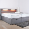Boxspringbett mit Bettkasten und mit LED Beleuchtung - Modell Barcelona II, alle Größen, alle Farben, Konfigurator