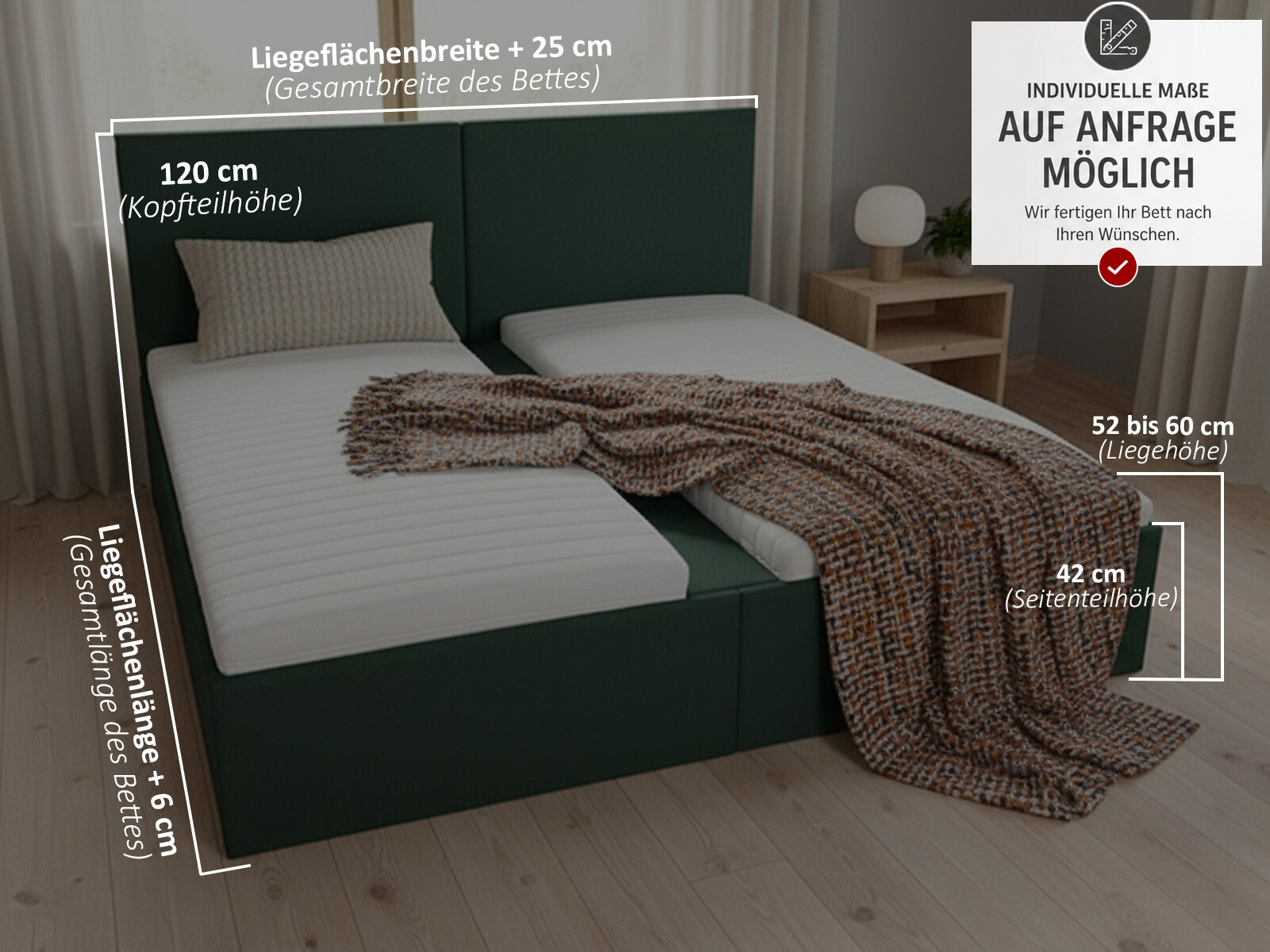 Polsterbett - Modell Hagen 40G