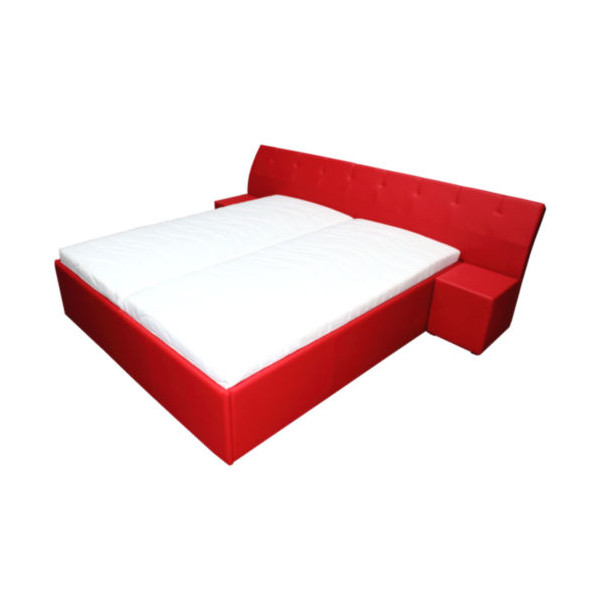 Polsterbett mit Bettkasten und mit Nachtboxen - Modell Dallas II GNK, alle Größen, alle Farben, Konfigurator