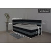 Polsterbett Andreas 90GK mit hohem Seitenteil und mit Bettkasten, alle Größen, alle Farben, Konfigurator