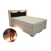 Boxspringbett ohne Bettkasten und mit LED Beleuchtung - Modell Paris Night - 90 cm x 190 cm - Einzelbett (1 á 90 cm x 190 cm, Höhe ca. 42 cm)