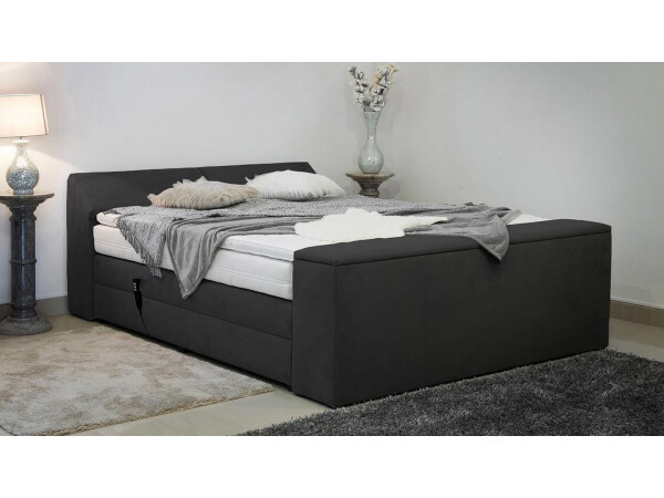 Boxspringbett elektrisch verstellbar (10.000 Newton Leistung je Motor) und mit Kopfteil- und Fußteiltruhe - Modell Dubai GM - alle Größen, alle Farben, Konfigurator