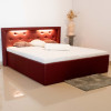 Polsterbett ohne Bettkasten und mit LED Beleuchtung - Modell Paris 404G, alle Größen, alle Farben, Konfigurator
