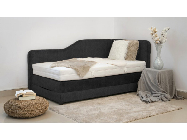 Boxspringbett mit Bettkasten und Seitenwand - Modell Alexandria K mit Seitenteil - alle Größen, alle Farben, Konfigurator