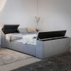 Boxspringbett ohne Bettkasten und mit Truhen - Modell Dubai - 90 cm x 190 cm - Einzelbett (1 á 90 cm x 190 cm, Höhe ca. 42 cm)