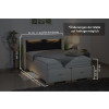 Boxspringbett mit Bettkasten und mit LED-Beleuchtung - Modell Paris Night K, alle Größen, alle Farben, Konfigurator