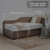 Boxspringbett ohne Bettkasten und mit Seitenteil - Modell Alexandria - 90 cm x 190 cm - Einzelbett (1 á 90 cm x 190 cm, Höhe ca. 42 cm)