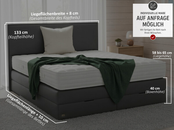 Boxspringbett mit Bettkasten direkt vom Hersteller
