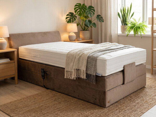 Boxspringbett elektrisch verstellbar (10.000 Newton Leistung je Motor) - Modell Dallas III GM - alle Größen, alle Farben, Konfigurator