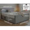 Boxspringbett 90x190 elektrisch verstellbar mit Fußteil - Modell Madrid GM mit Fußblende - 10.000 Newton Leistung je Motor - Einzelbett (1 Box á 90 cm x 190 cm, Höhe ca. 42 cm)