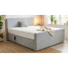 Boxspringbett 90x190 elektrisch verstellbar mit Fußteil - Modell Madrid GM mit Fußblende - 10.000 Newton Leistung je Motor - Einzelbett (1 Box á 90 cm x 190 cm, Höhe ca. 42 cm)