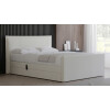 Boxspringbett 90x190 elektrisch verstellbar mit Fußteil - Modell Madrid GM mit Fußblende - 10.000 Newton Leistung je Motor - Einzelbett (1 Box á 90 cm x 190 cm, Höhe ca. 42 cm)