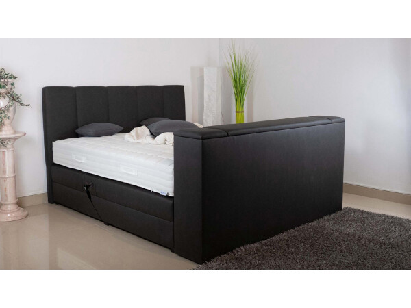 Boxspringbett elektrisch verstellbar (10.000 Newton Leistung je Motor) mit TV Lift - Modell Chicago 120GM mit TV-Lift - alle Größen, alle Farben, Konfigurator