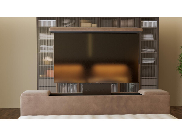 Boxspringbett mit TV Lift und LED Beleuchtung - Modell Barcelona mit TV-Lift - alle Größen, alle Farben, Konfigurator