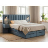 Boxspringbett mit Bettkasten und Nachttischen mit integrierten USB/C Hub und LED Beleuchtung - Modell Mailand K mit Nachttischen - alle Größen, alle Farben, Konfigurator