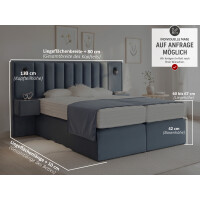 Boxspringbett mit Nachttischen inklusive integrierter...