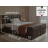 Boxspringbett mit Truhe - Modell Nevada mit Fußtruhe in Optik des Kopfteils - alle Größen, alle Farben, Konfigurator