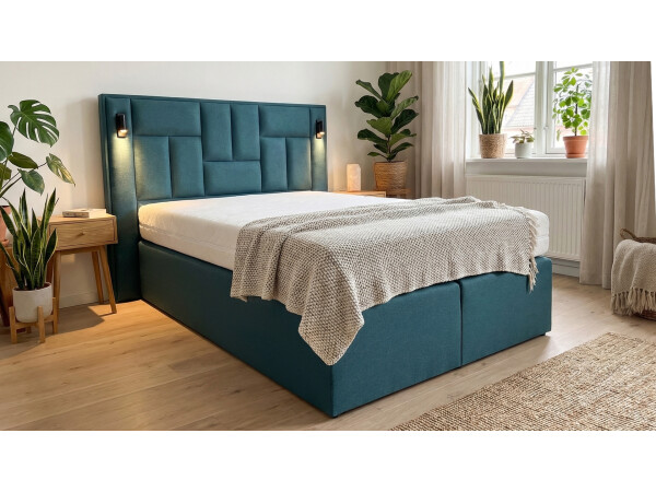 Boxspringbett mit LED-Lampen - Modell Nevada Light - alle Größen, alle Farben, Konfigurator