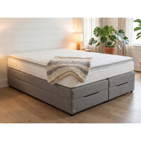 Boxspringbett ohne Kopfteil mit Bettkasten - Modell Ohio...