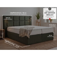 Boxspringbett mit LED-Lampen - Modell Monaco Light - alle...