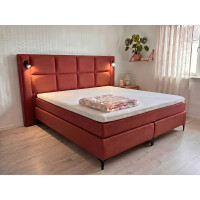 Boxspringbett mit LED-Lampen - Modell Monaco Light 4014 -...