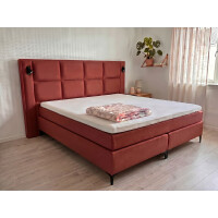 Boxspringbett mit LED-Lampen - Modell Monaco Light 4014 -...