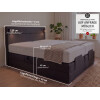 Boxspringbett elektrisch verstellbar (10.000 Newton Leistung je Motor) mit LED Lampen - Modell Kairo Light GM - alle Größen, alle Farben, Konfigurator